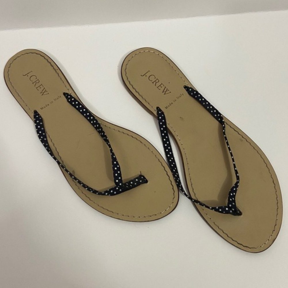 J. Crew Polka Dot Thong Flip Flop Sandals